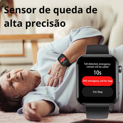 Medidor de Glicose no Sangue Multifuncional + Relógio Monitorizador - COMPRA 1 E RECEBE OUTRO GRÁTIS